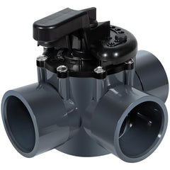 Ussuray front view of 3-way 2-inch valve showing compact durable design and easy installation