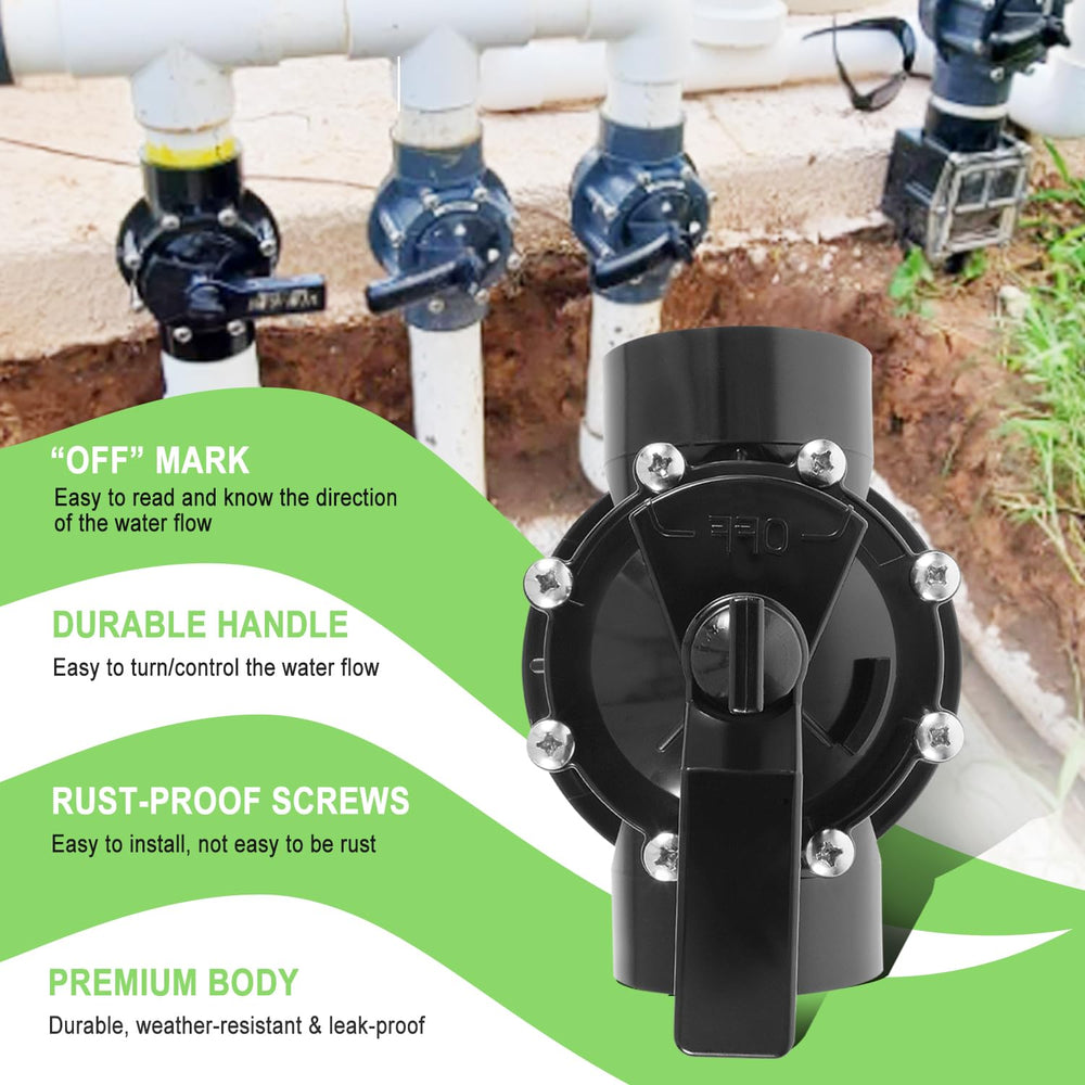 Ussuray valve with 2.5-inch pipe fitted showing external slip fit without adapters