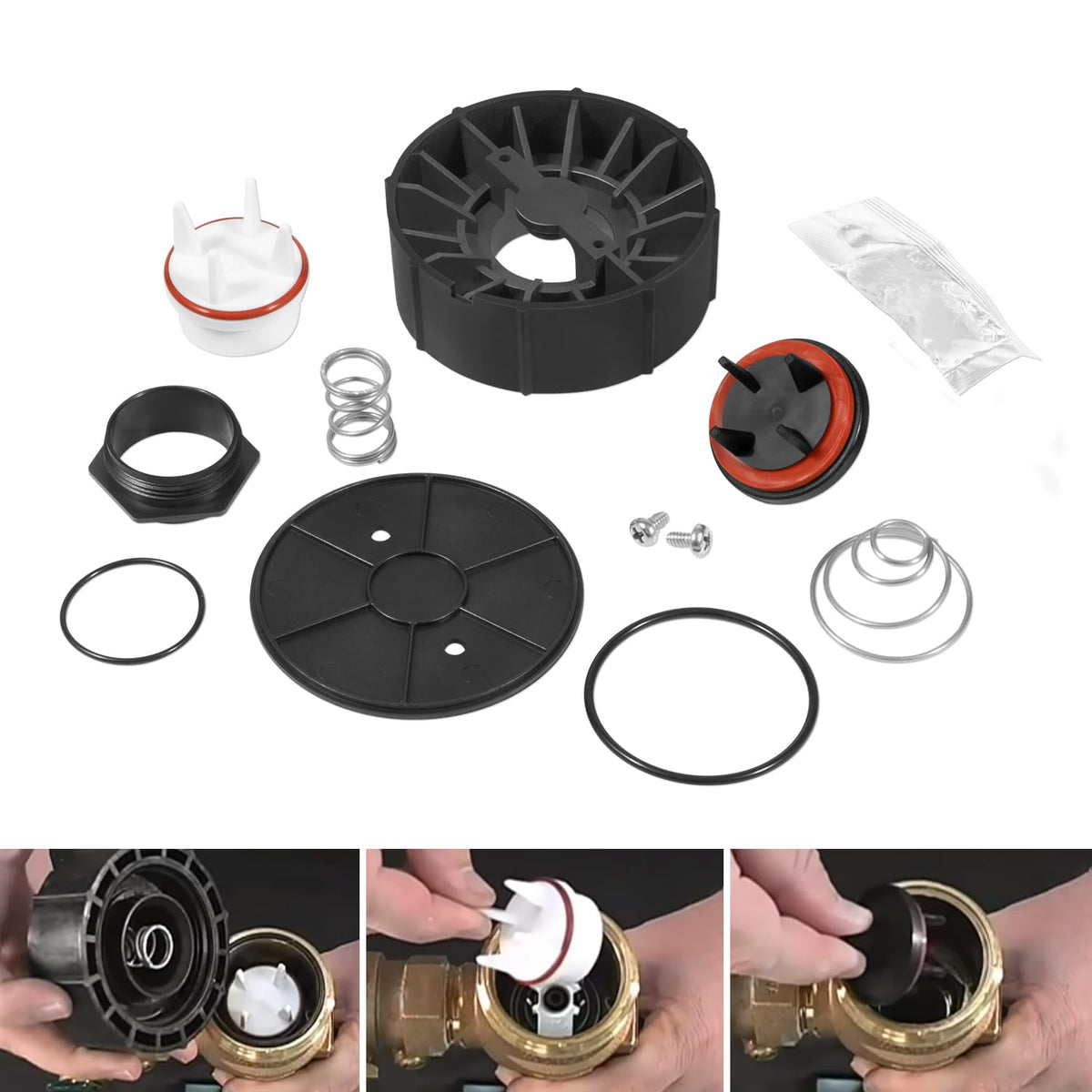 usvehj front view of full 12-piece repair kit showing all components and clarity