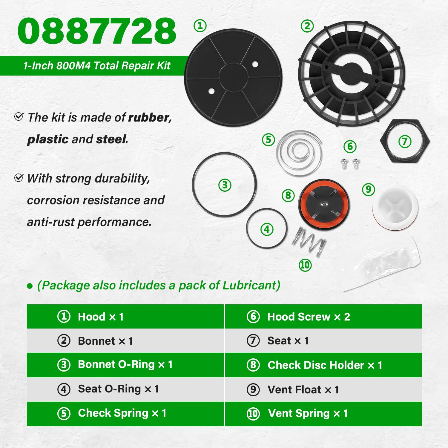 usvehj repair kit installed on a 1" pressure vacuum breaker demonstrating fit