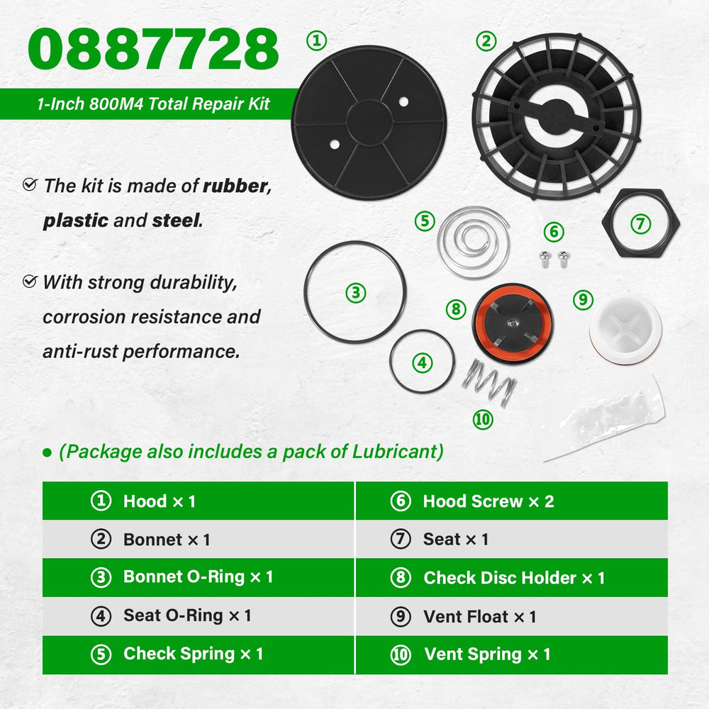 usvehj repair kit installed on a 1" pressure vacuum breaker demonstrating fit