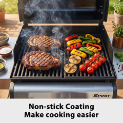 Utheer grate installed in Spirit 300 grill, improving even heating across surface