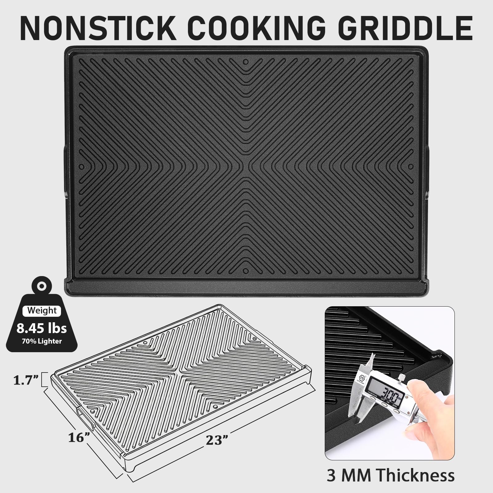 Utheer close-up of ceramic nonstick surface highlighting easy-release benefit
