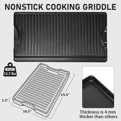 Utheer close-up of smooth flat side highlighting ceramic nonstick for easy flipping