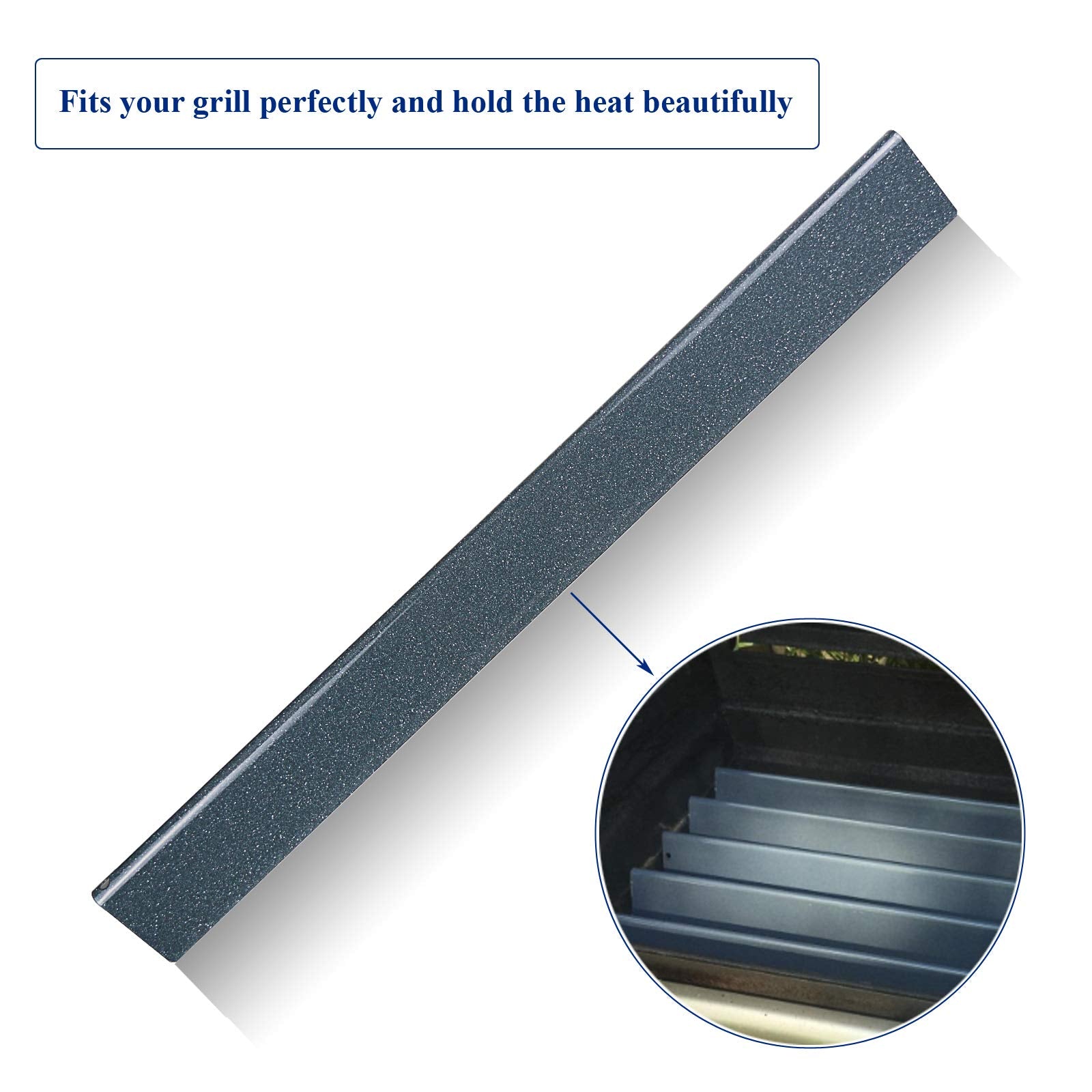 Utheer bars in grill with steaks showing reduced flare-ups and flavor