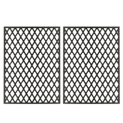 Utheer front view of two cast iron grates showing fit and finish benefits