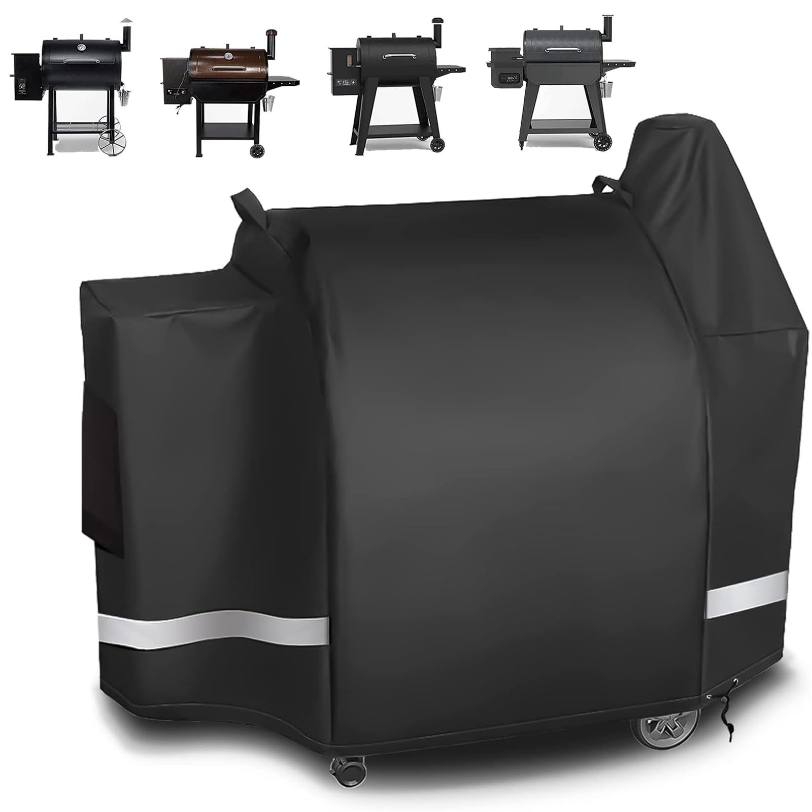 Utheer front view showing snug fit on Pit Boss 850 DX for protection
