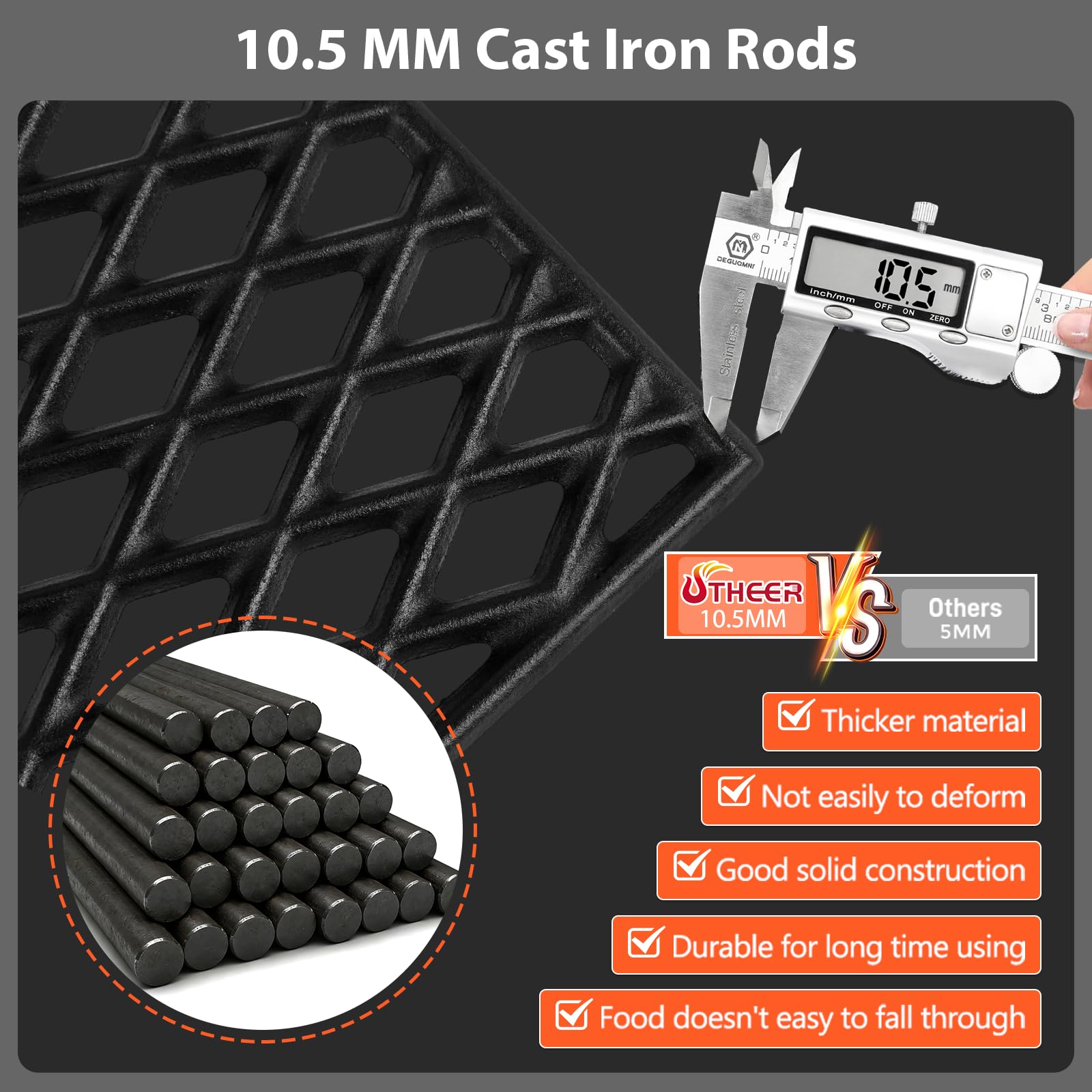 Utheer grate edge detail showing precise mounting points for easy installation