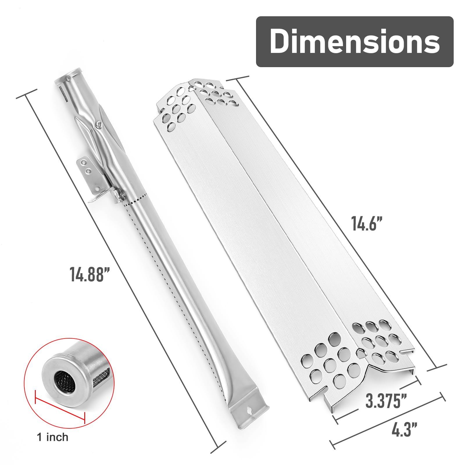 Utheer close-up of stainless heat plate highlighting corrosion resistance