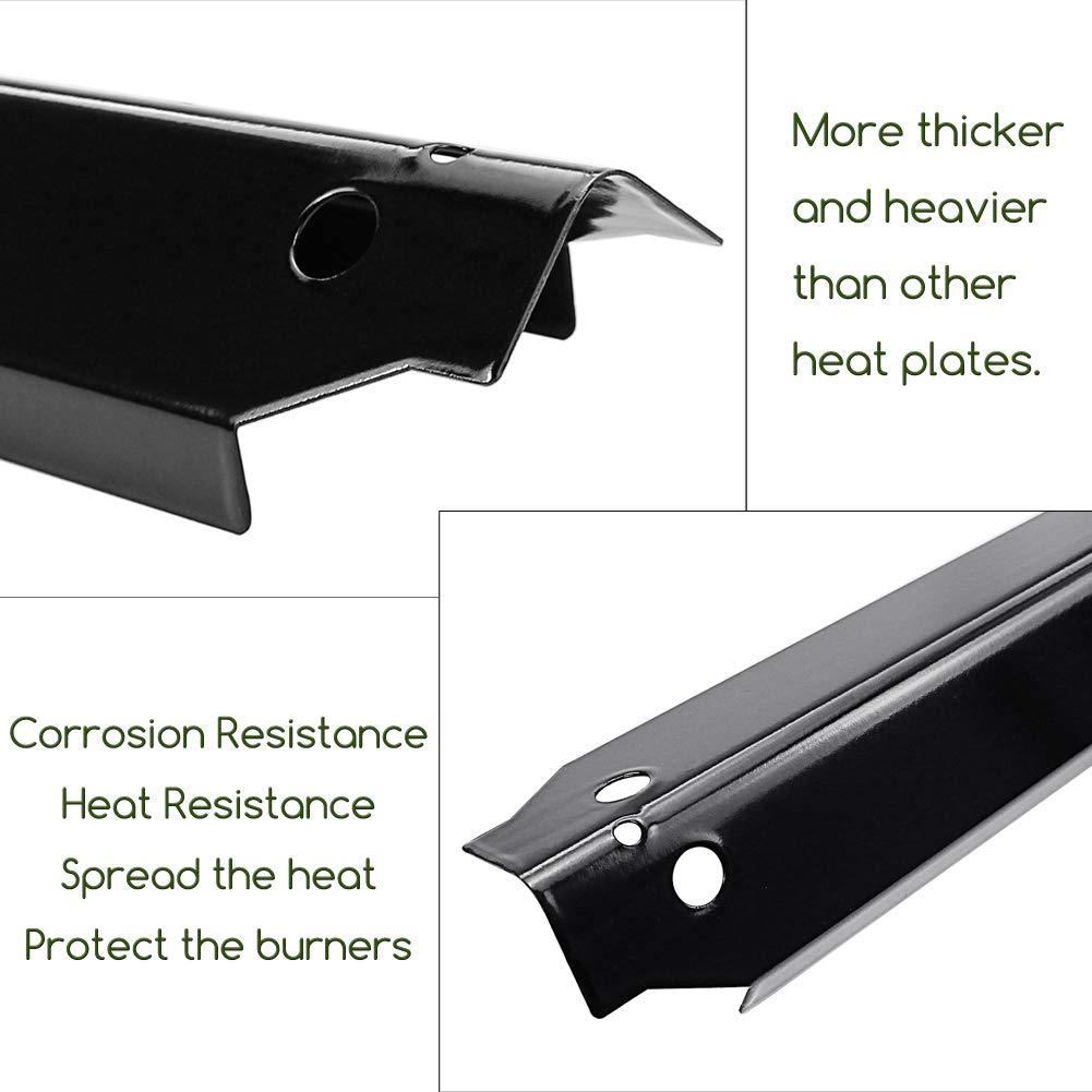 Utheer close-up of porcelain-steel heat shield showing durable construction and even heat
