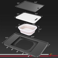 Utheer cutting board surface close-up showing hygienic prep area