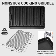 Utheer smooth flat side close-up showing nonstick ceramic texture and easy flipping