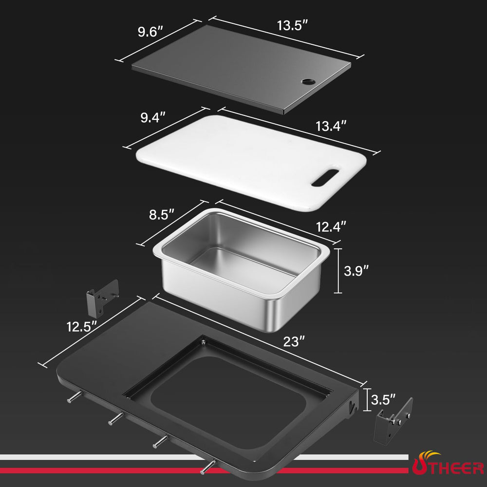 Utheer stainless steel basin close-up for easy marinating and cleaning
