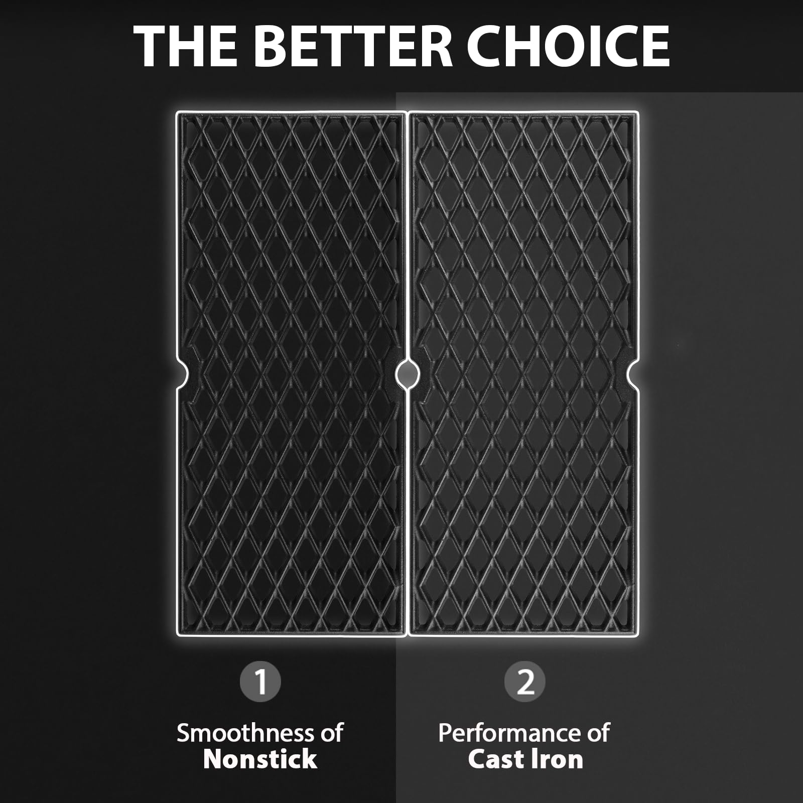 Utheer surface texture with seasoning demonstrating reduced sticking benefit