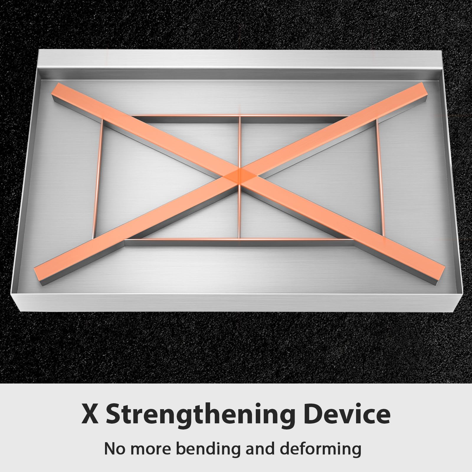 Utheer underside X-shaped reinforcement demonstrating warp-resistant stability