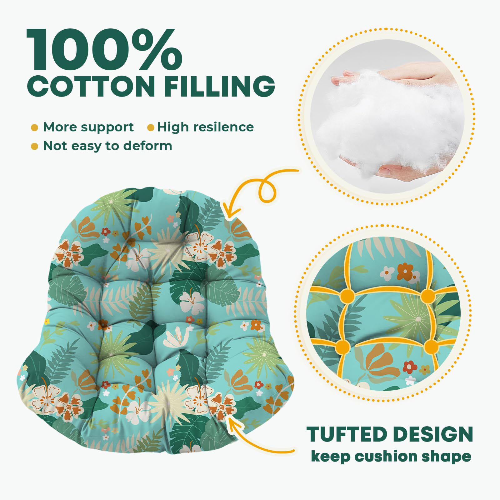 Uthem side profile showing 7-inch cotton thickness for extra comfort and support