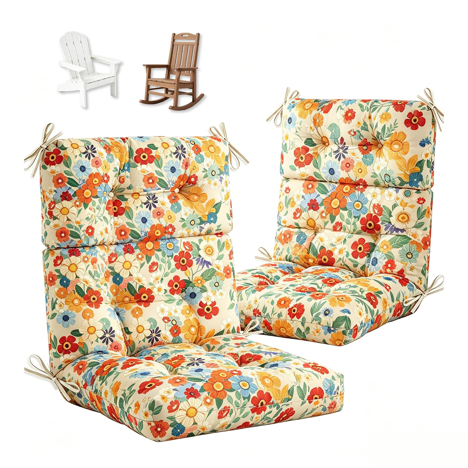 Uthem front view high‑back cushion showing full coverage and inviting comfort