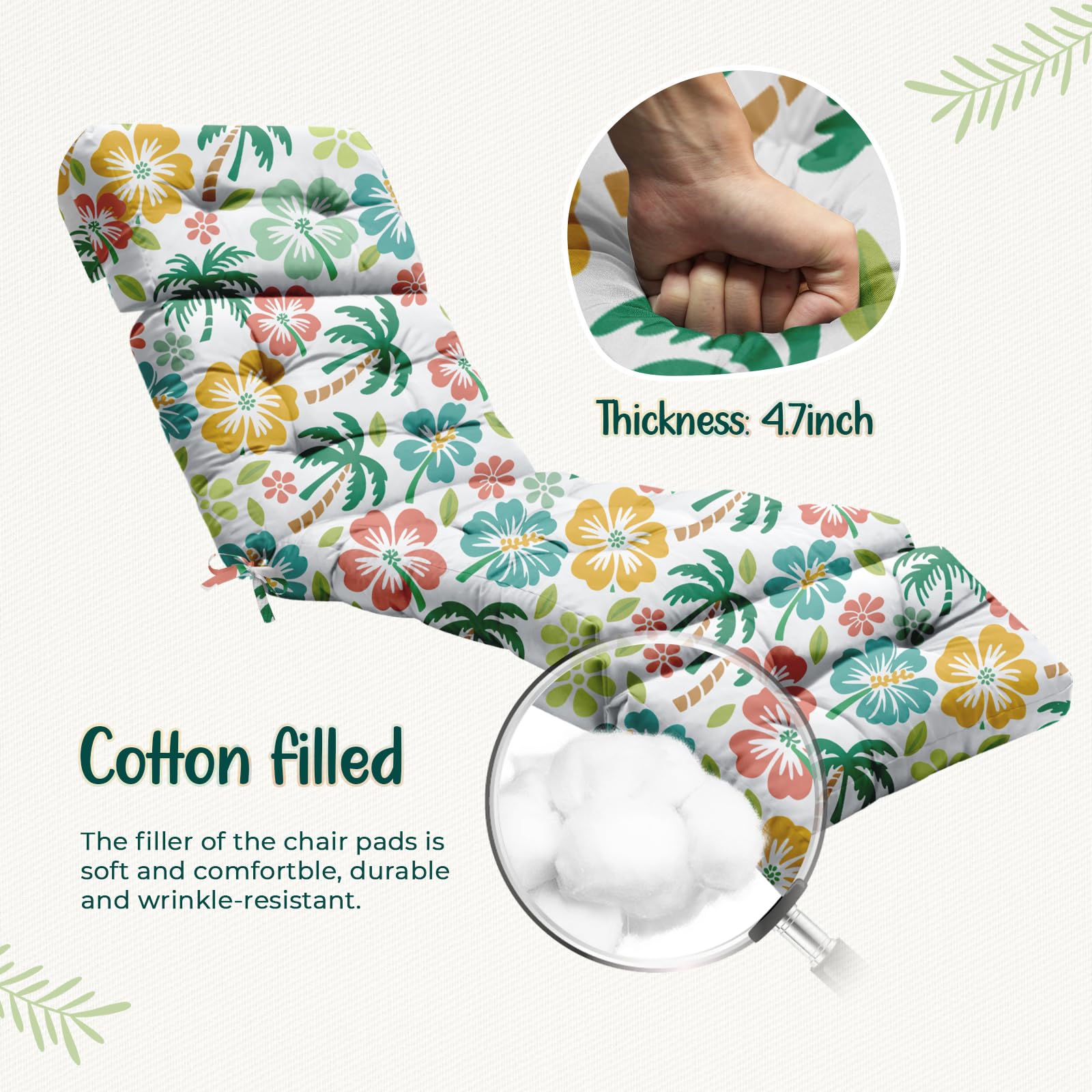 Uthem cushion next to measuring tape, confirms precise chaise fit