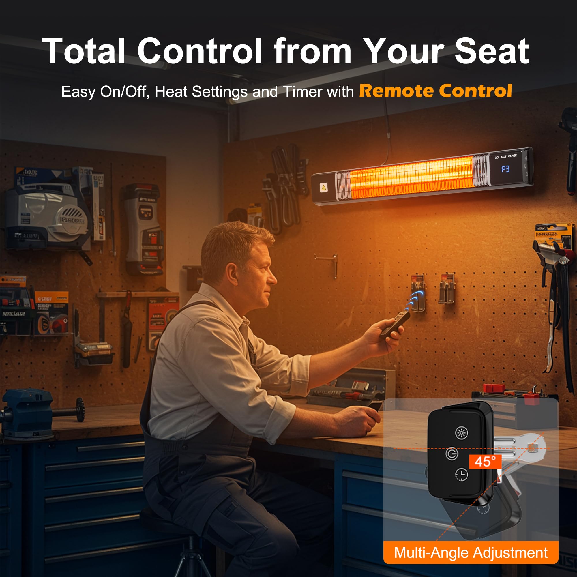 Uthfy touch panel and remote showing easy control and timer