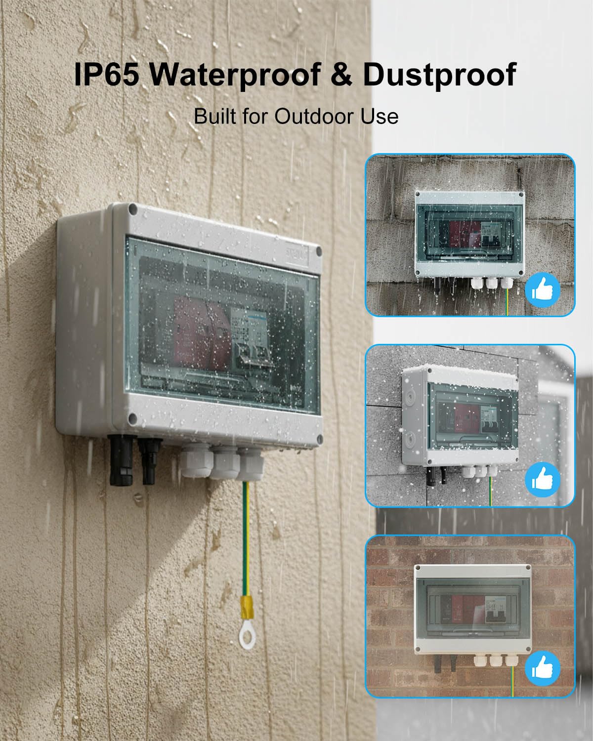 UTKFHT waterproof cable glands and PV connectors for fast weatherproof wiring