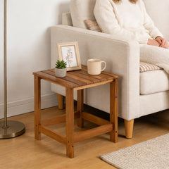 Utoplike side table beside Adirondack chair offering convenient surface
