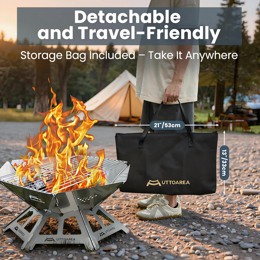 UTTOAREA in use grilling burgers on the pit showing versatile cooking benefit