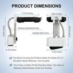 uueeGo adjustable frame image showing height range and flexibility