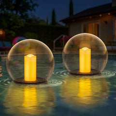 uuffoo front packaging showing two floating candle lights, highlights set contents and benefits