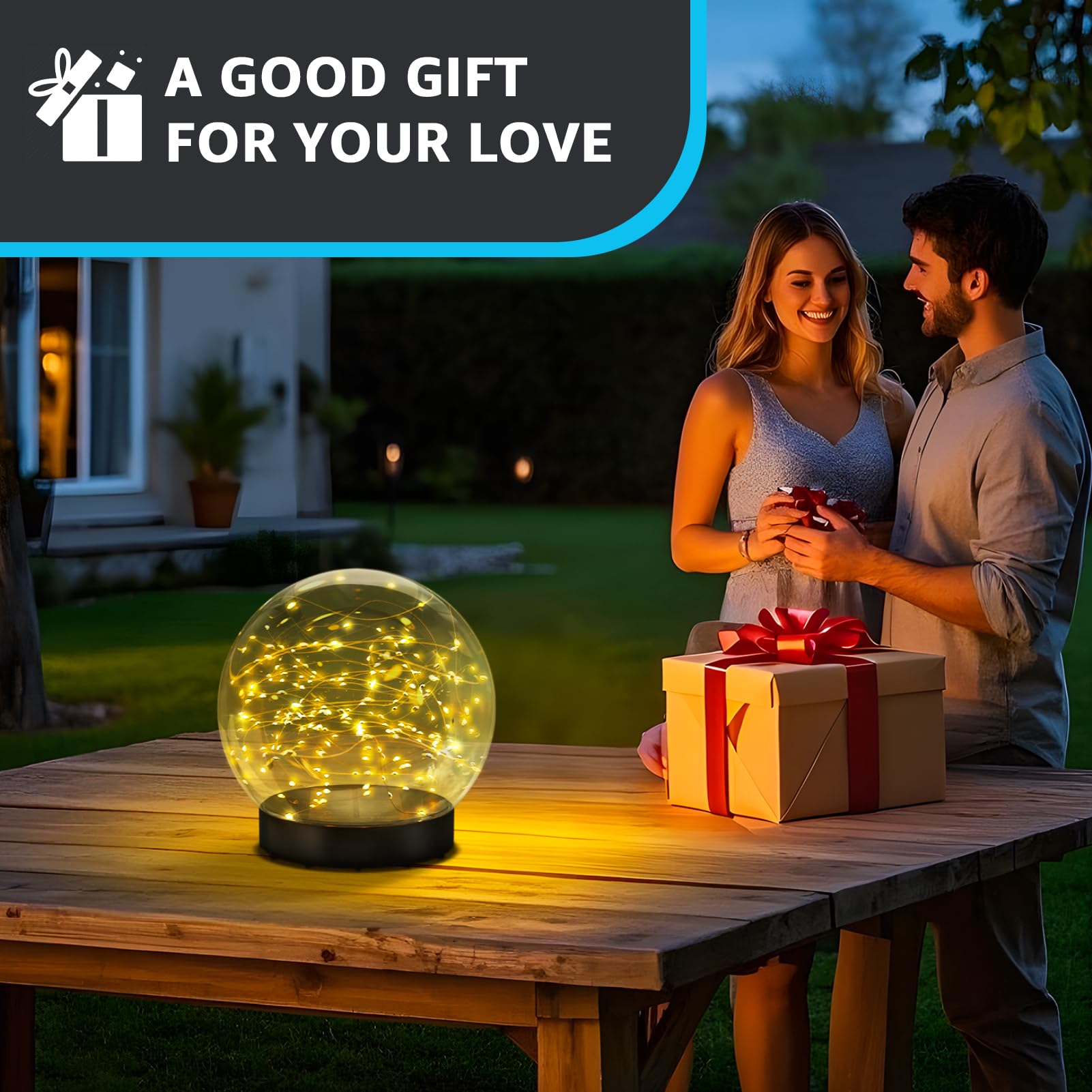 uuffoo lights on table at garden party adding soft atmosphere
