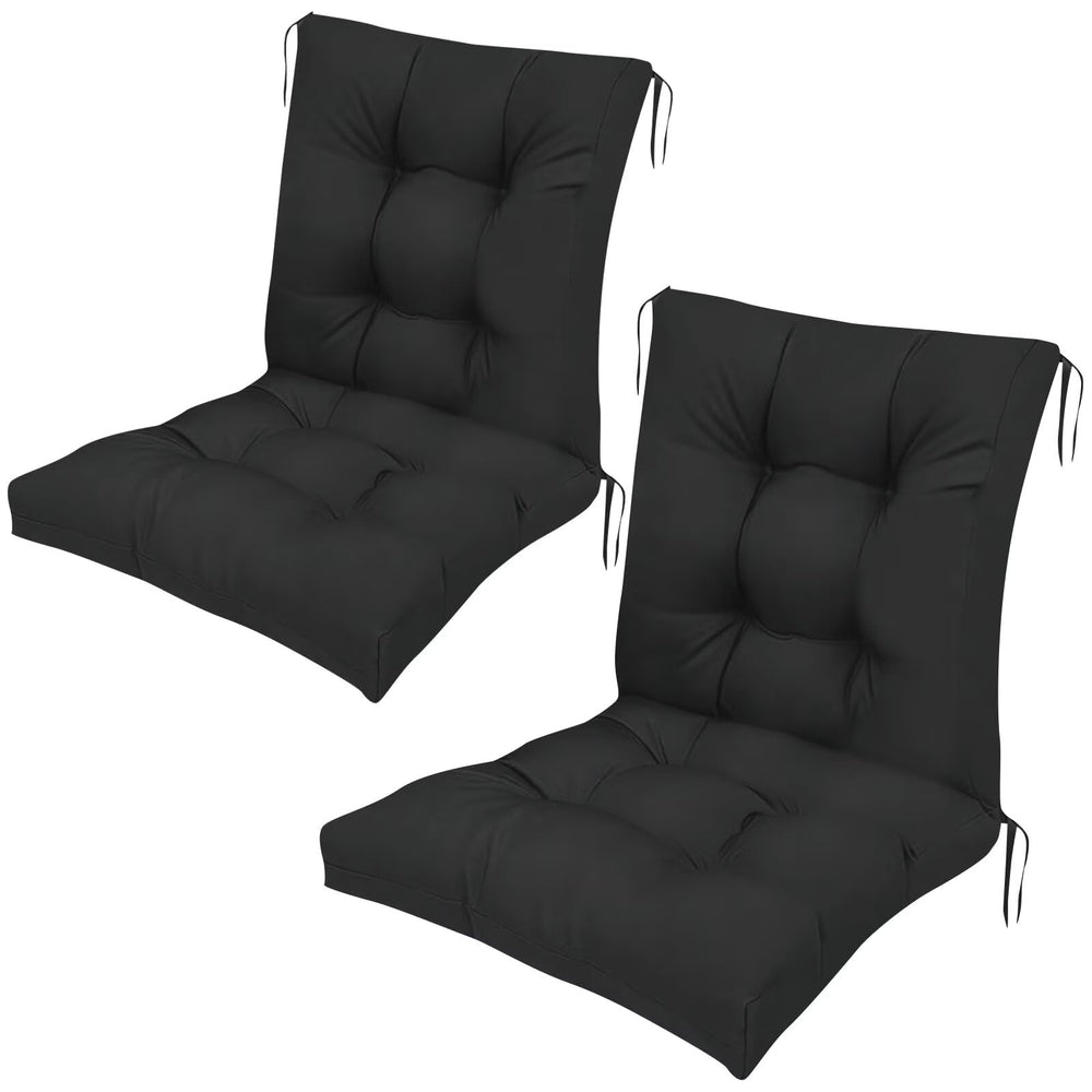 UUluhao front view of black cushion pair showing tailored fit and comfort