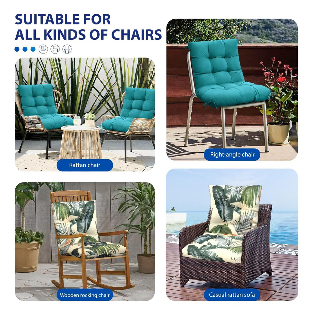UUluhao cushion fitted to porch rocker demonstrating secure, non-slip fit