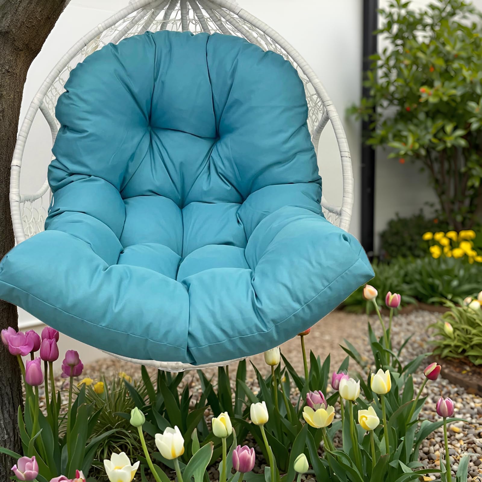 UUluhao teal front view showing full U-shape cushion and comfortable seating benefit