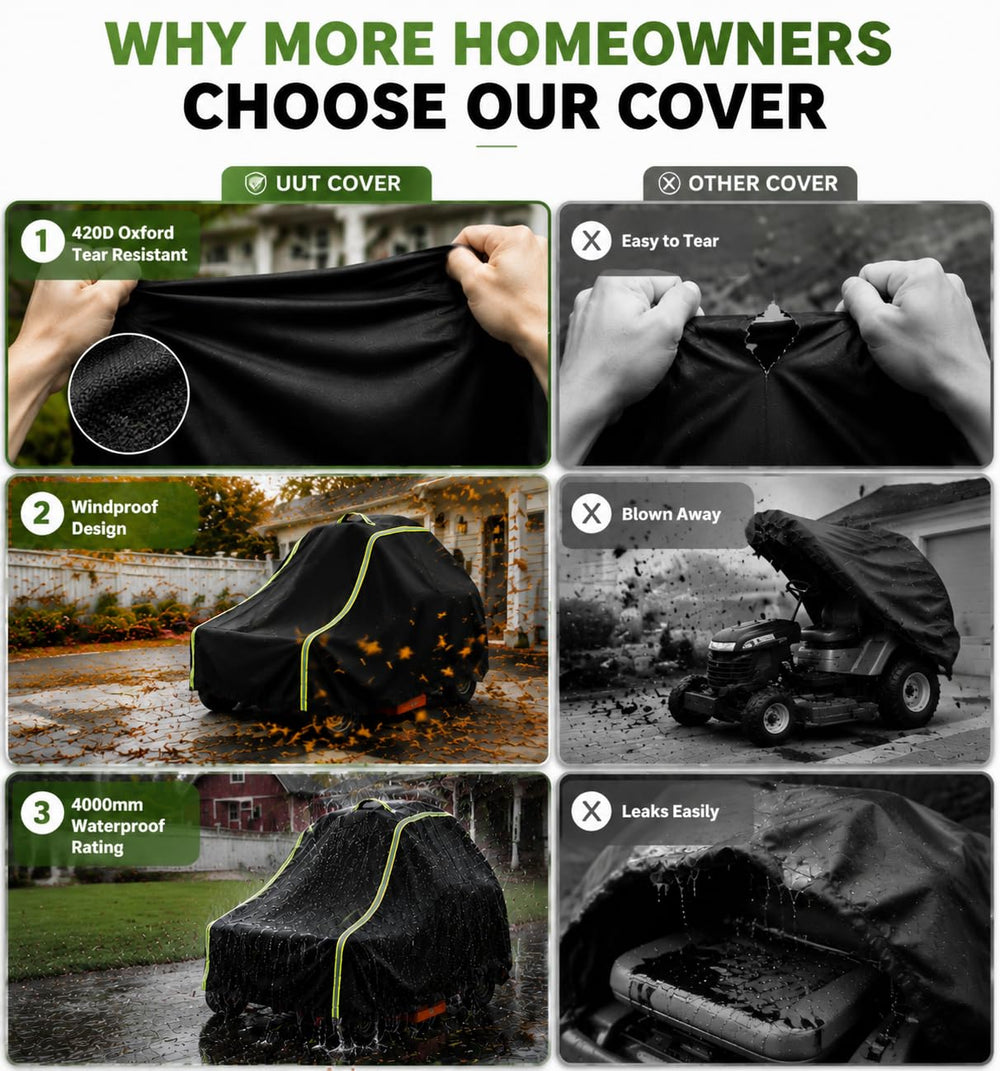 UUT storage bag with folded cover for compact off-season storage