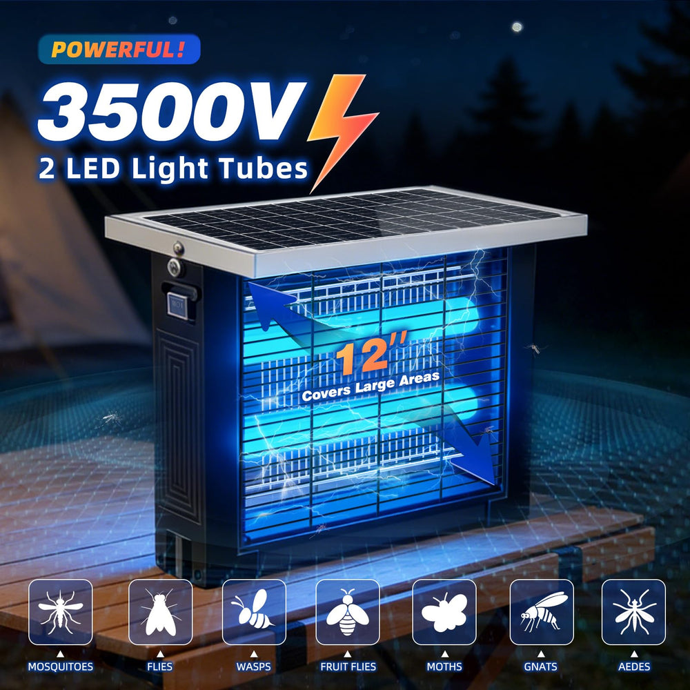 uvcoolplunge close-up of LED lights and zapper grid for durable insect control