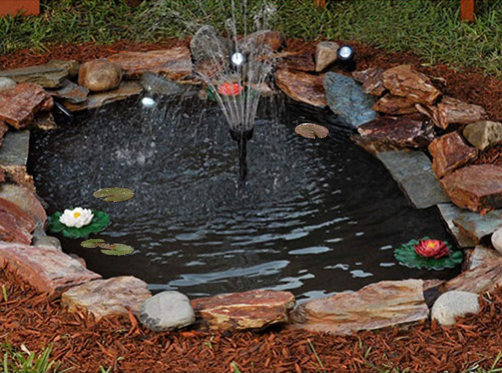UWIOFF installed pond in backyard illustrating easy shaping and clean water benefit