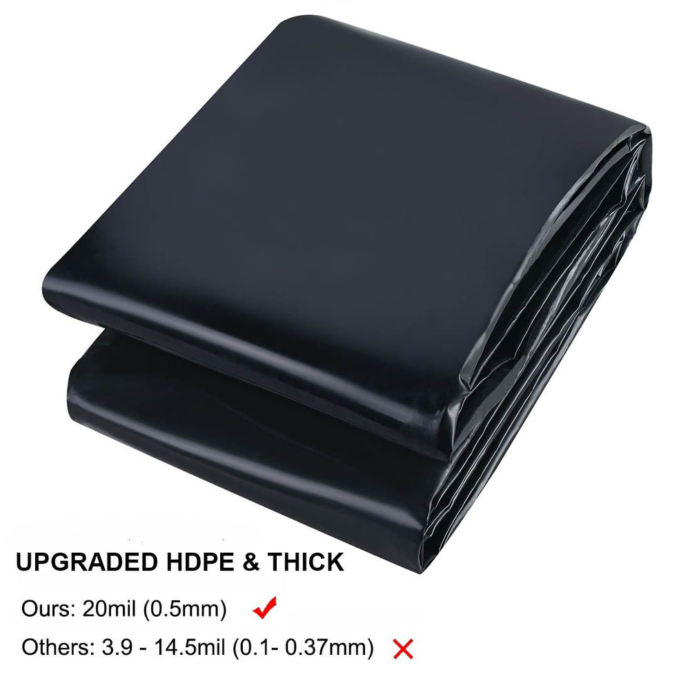 UWIOFF liner beside measuring tape showing 10 x 13 ft scale benefit