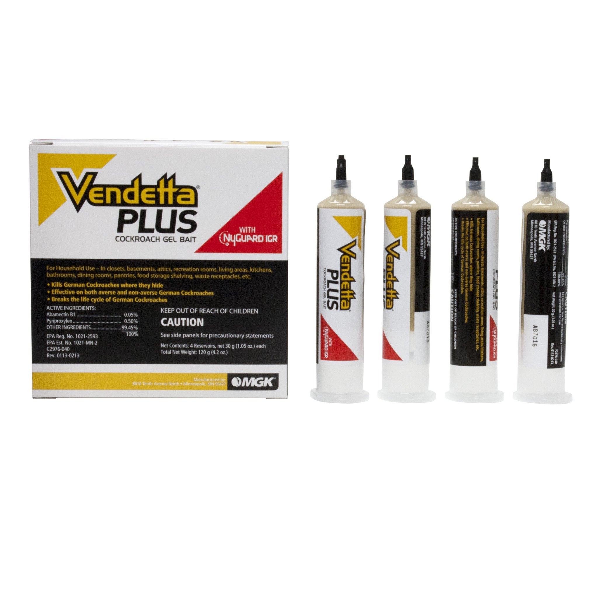 Uxxu Vendetta Plus tube front close-up showing label and easy-apply nozzle for targeted control