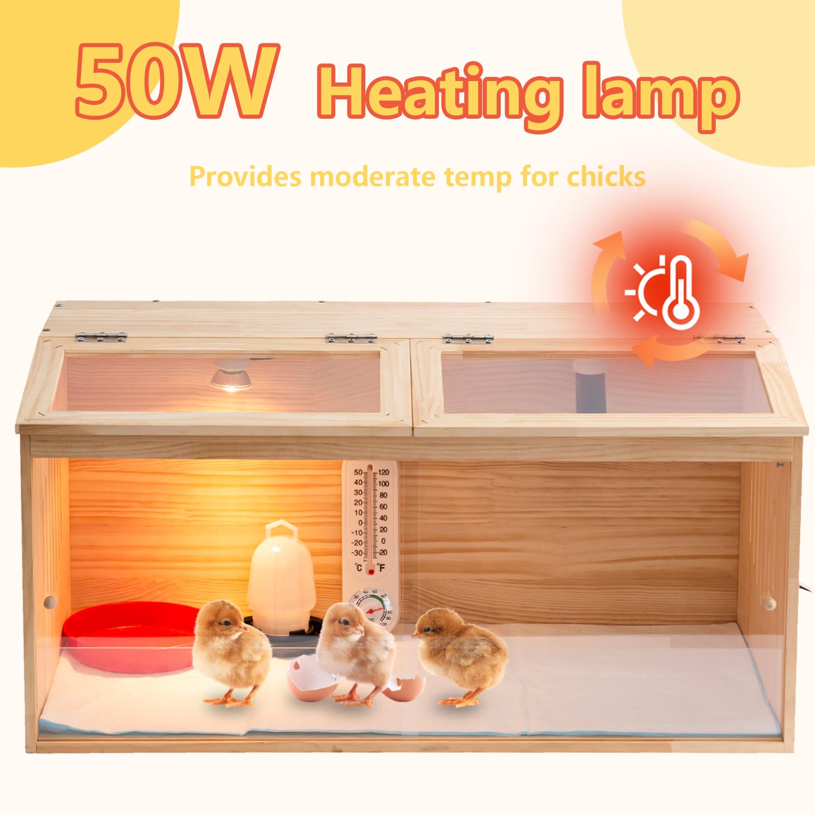 UYDJKLS brooder in classroom backyard setting demonstrating educational use and compact footprint