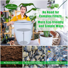 UYEDUJZ assembled insert inside a tall pot making plant repositioning easy