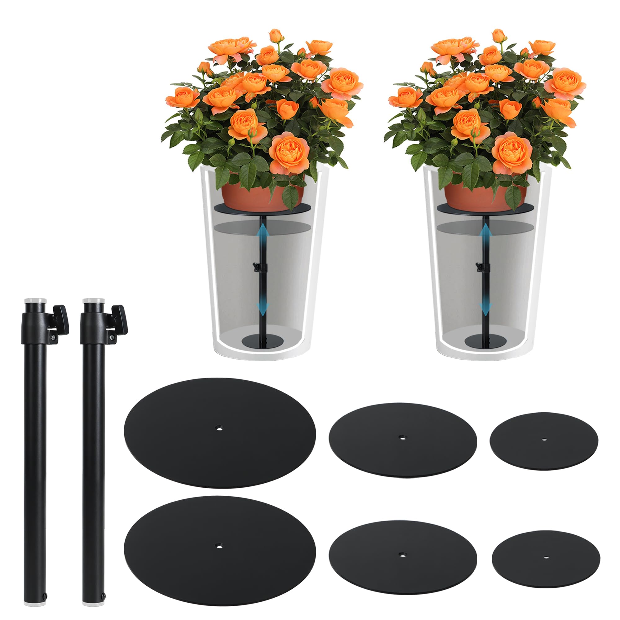 UYEDUJZ front view of assembled plant riser showing stability and clean design