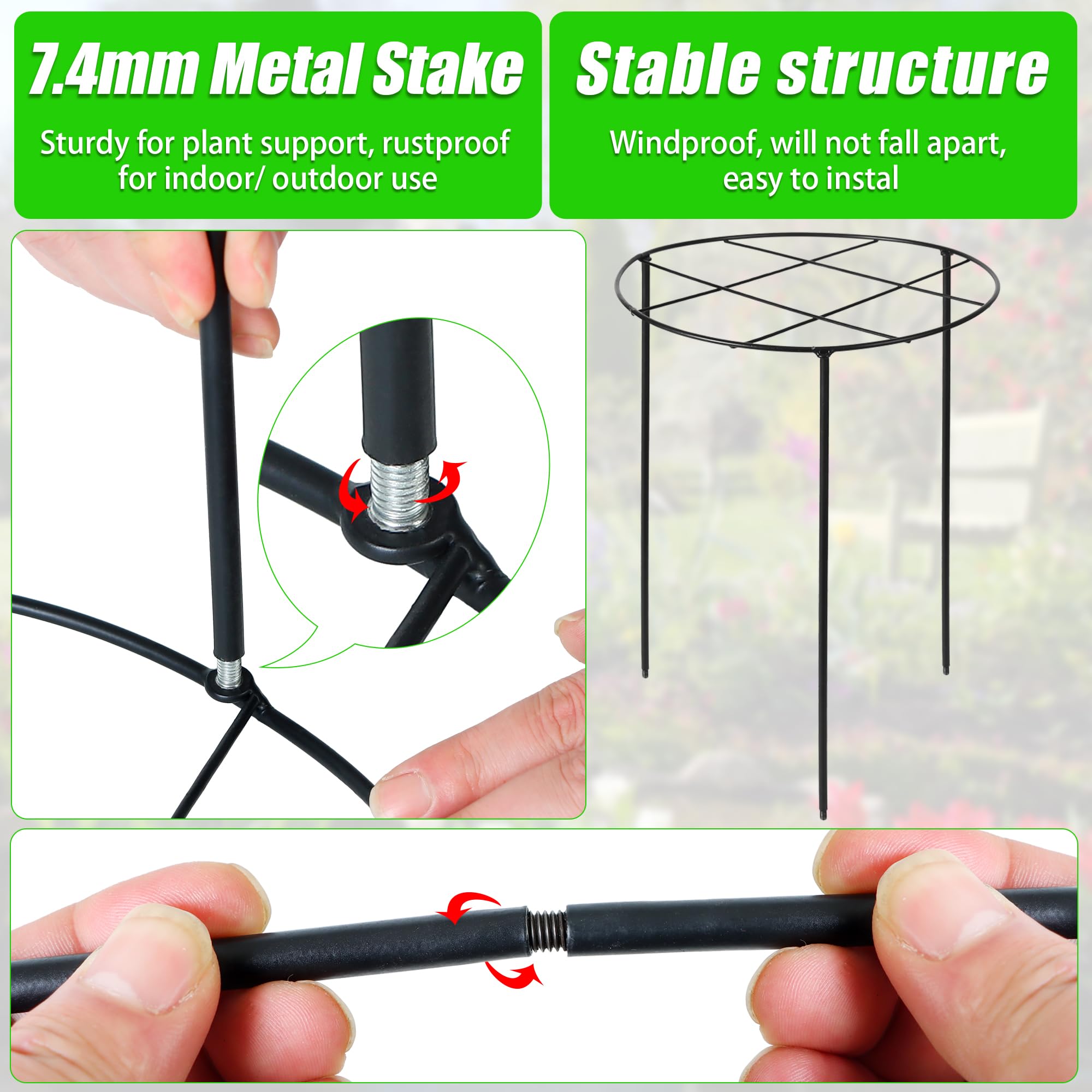 UYEDUJZ garden ring height compared to ruler for size guidance