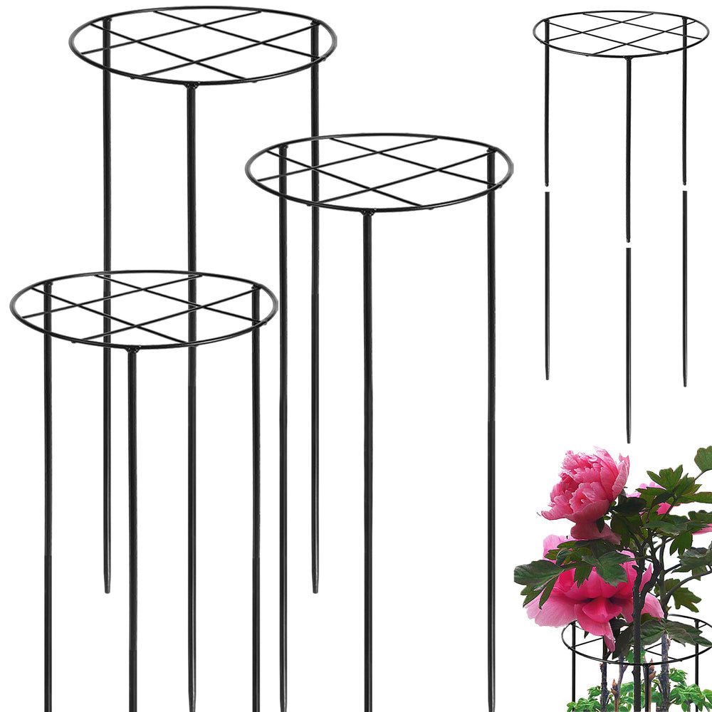 UYEDUJZ peony cage assembled showing stable ring and garden benefit