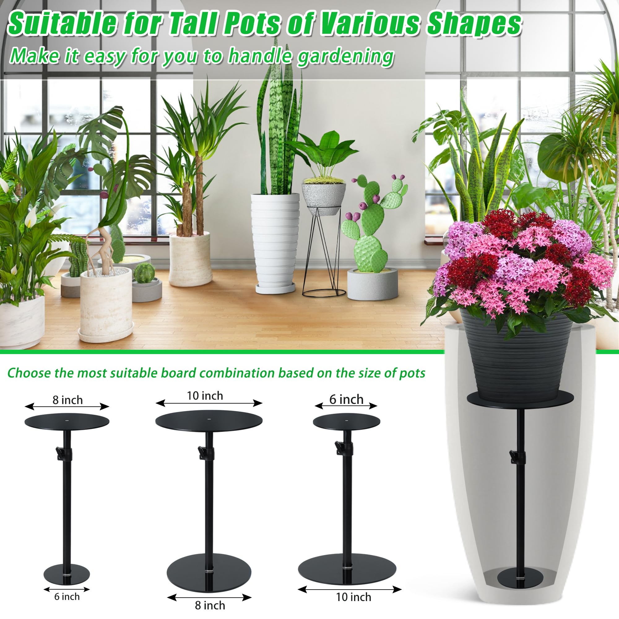 UYEDUJZ telescoping metal pole detail demonstrating sturdy adjustable height