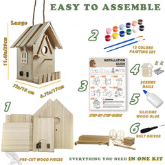 uyiixoxo assembled birdhouse front view demonstrating charming garden decor