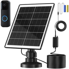 UYODM solar panel front view with cable showing durable frame and long reach