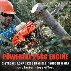 V-MODEST in-use pruning on a small branch for nimble elevated work