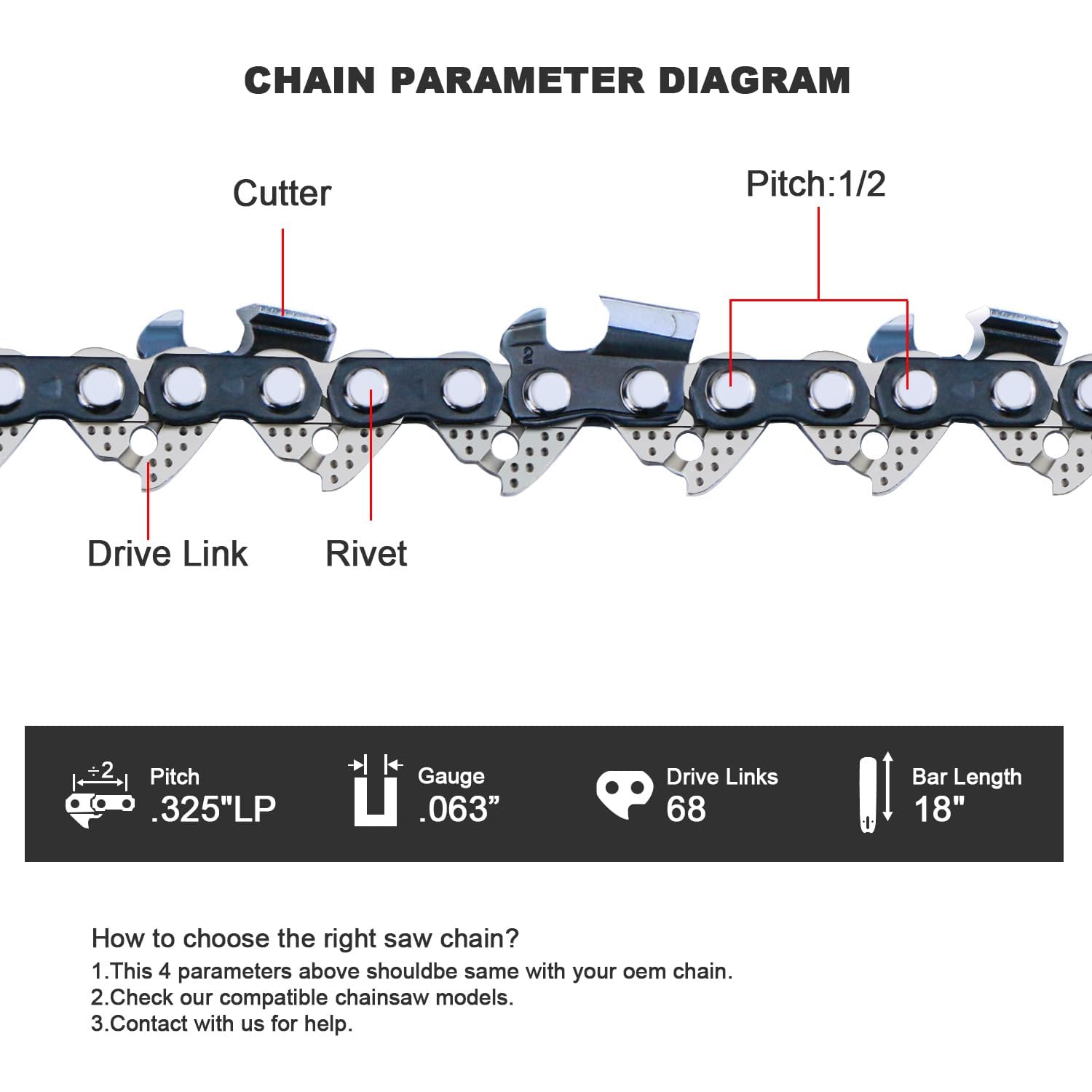 V-MODEST drive link showing oil grooves and passages for continuous lubrication benefit