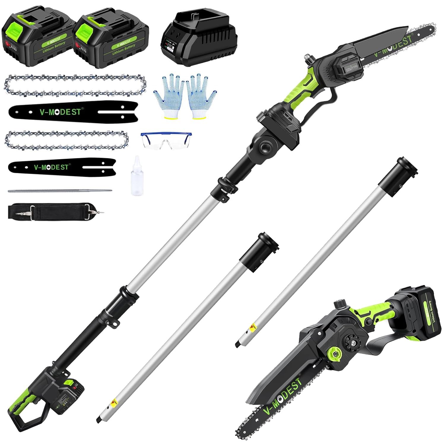 V-MODEST front view showing full 3-in-1 tool and benefits of versatility