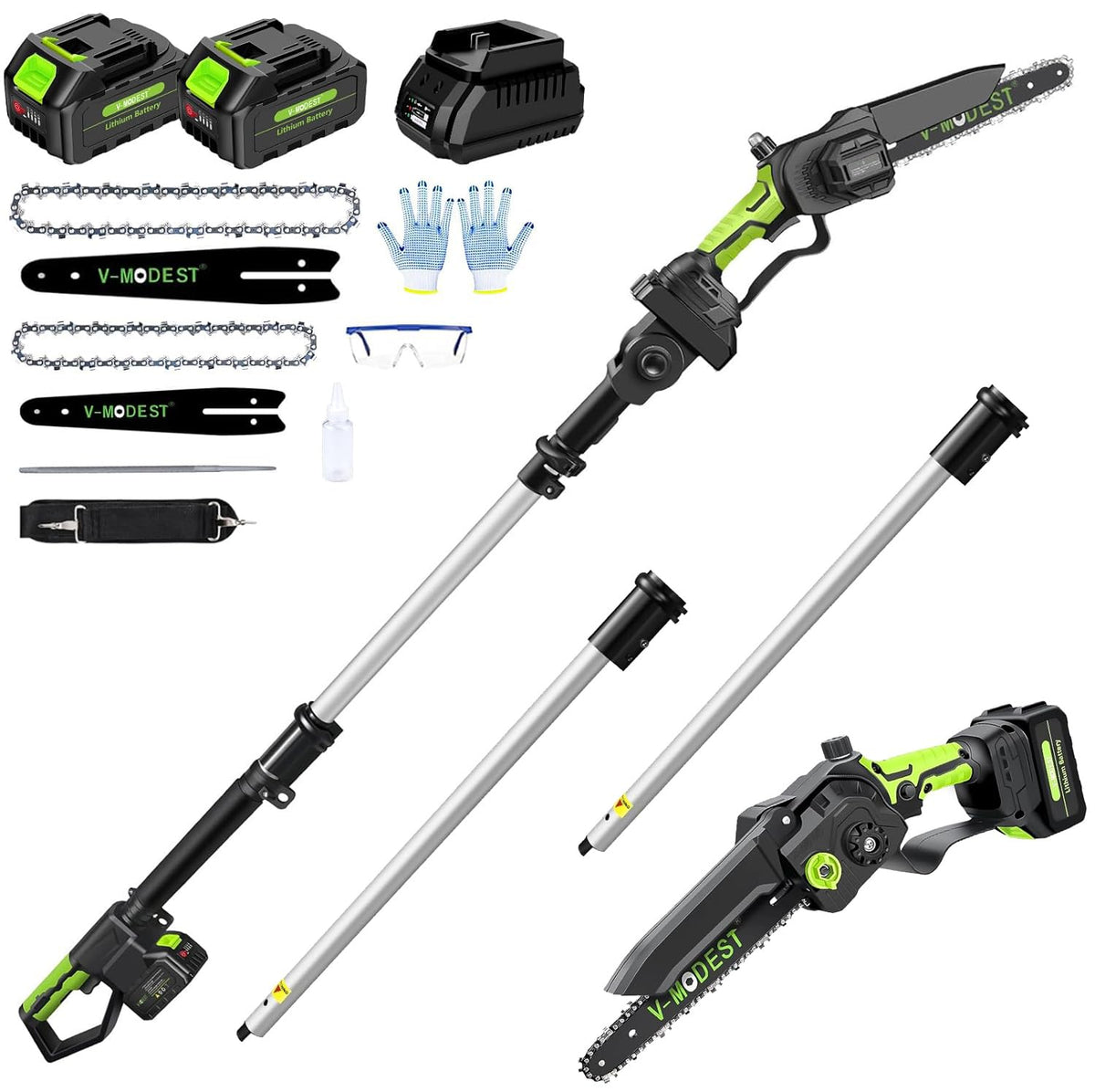 V-MODEST front view showing full 3-in-1 tool and benefits of versatility