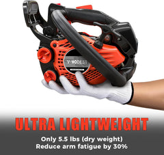 V-MODEST top-handle close-up highlighting ergonomic grip for better control